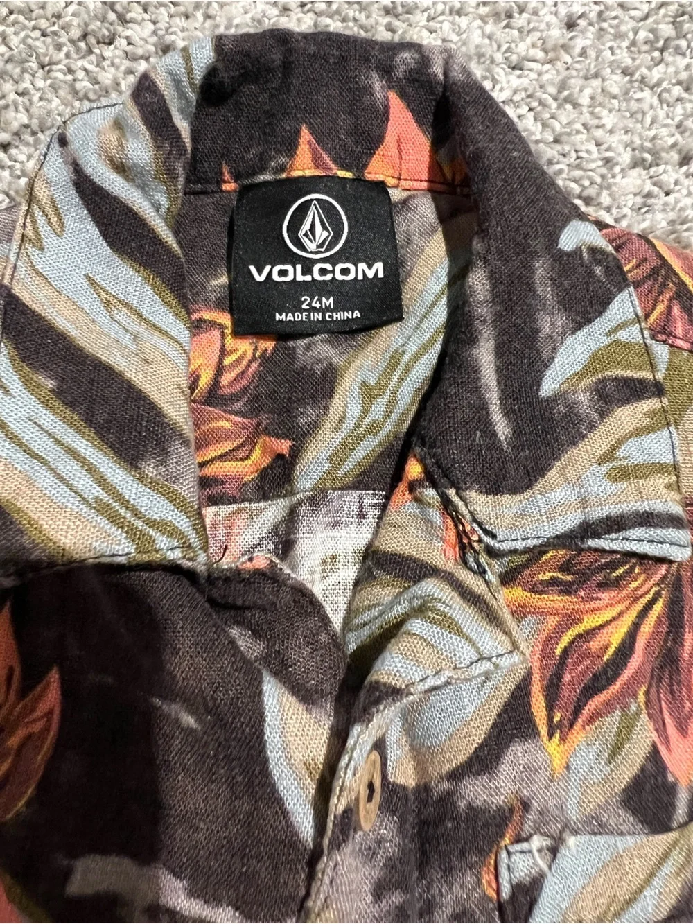 Volcom Multicolor Tropical Print Two-Piece Set